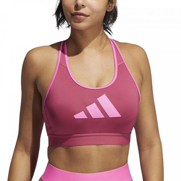 adidas GM6181 Womens Sz Small Pink/Magenta Don't Rest 3 Bars Training Sports Bra - Picture 1 of 4